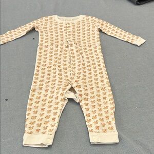 Uniqlo White Squirrel Pattern Kids Bodysuit